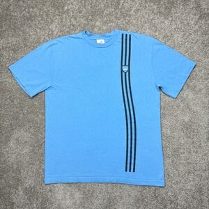 Vintage Y2K Adidas 3 Stripe Soccer T Shirt Large